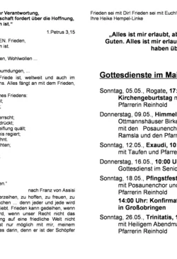 Gemeindeblatt Mai 2024